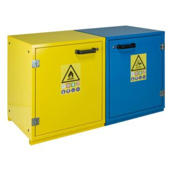 Armoire sous - paillasse 2 portes pour acides et solvants 2 compartiments, Trionyx