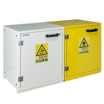 Armoire sous - paillasse 2 portes pour bases et solvants 2 compartiments, Trionyx