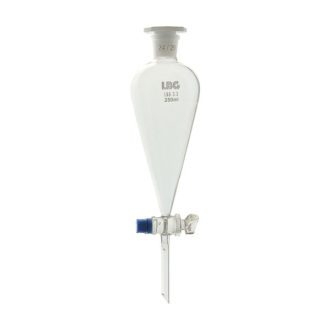Ampoule à décanter avec clé en verre et bouchon en plastique - Labbox