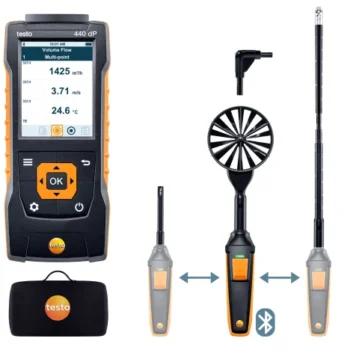 testo 440 delta P Kit combiné 2 avec Bluetooth® pour l'écoulement