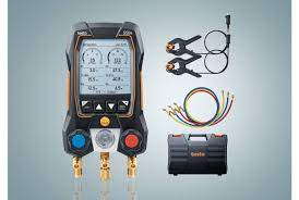 testo 550s kit Basic avec jeu de flexibles - Manifold électronique intelligent avec sondes de température filaire à pince et jeu de 3 flexibles
