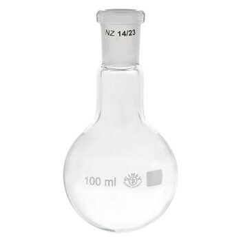 Ballon 100 ml col étroit borosilicate avec rodage normalisé 14/23 - Verre et Plastique