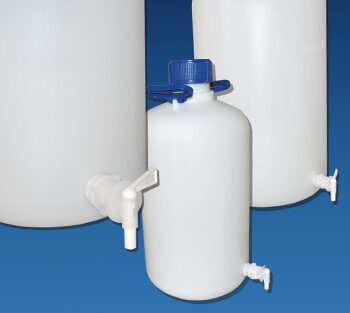 Bonbonne ronde HDPE a/robinet,10L